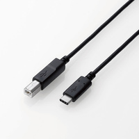 ELECOM USB2.0ケーブル/C-Bタイプ/認証品/3A出力/0.5m/ブラック U2C-CB05NBK (U2C-CB05NBK)画像