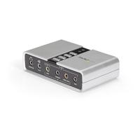 StarTech 7.1ch対応USB接続外付けサウンドカード USB-DACヘッドホンアンプ/ USB-光デジタルオーディオ変換アダプタ S/PDIF対応 8x 3.5mmミニジャック 2x 3.5mmトスリンク角型コネクタ (ICUSBAUDIO7D)画像