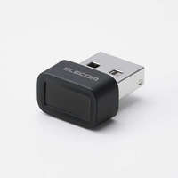 ELECOM 指紋認証リーダー/ドングル/Win/MoC/USB-A/ブラック (CR-FI01UBK)画像
