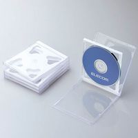 ELECOM CD/DVDプラケース/2枚収納/5パック/ホワイト (CCD-JSCNW5WH)画像