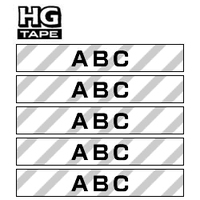 brother HGeテープ ピータッチ専用テープ(透明テープ/黒字)18mm 5個入り (HGE-141V)画像