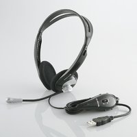 ELECOM USBヘッドセット/両耳オーバーヘッド(シルバー) (HS-HP06USV)画像