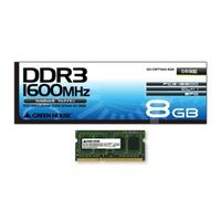 GREENHOUSE PC3-12800 DDR3 SO-DIMM 8GB (GH-DWT1600-8GB)画像