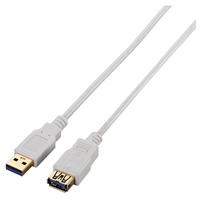 ELECOM 極細USB3.0延長ケーブル(A-A)/1.0m/ホワイト (USB3-EX10WH)画像