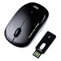 サンワサプライ ワイヤレスレーザーマウス(ブラック) MA-LSW7BK (MA-LSW7BK)画像