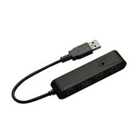 GREENHOUSE バスパワー専用スティックタイプ4ポートUSB2.0HUB GH-UHK204BK (GH-UHK204BK)画像