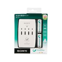 SONY ニッケル水素リフレッシュ機能付急速充電器セット 単3(typ:1、000mAh)4本付属 (BCG34HRE4RA)画像