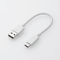 ELECOM スマートフォン用USBケーブル/USB(A-C)/認証品/0.15m/ホワイト (MPA-AC01NWH)画像