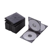 ELECOM CCD-030FCBK CD/DVDケース 標準 4枚収納10パック(クリアブラック) (CCD-030FCBK)画像