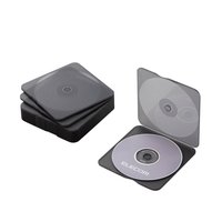 ELECOM CCD-029CBK CD/DVDケース ポリプロピレン製1枚収納10パック(ブラック (CCD-029CBK)画像