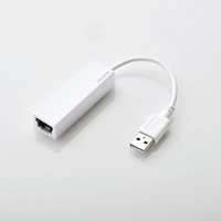 ELECOM 有線LANアダプタ/USB2.0/Type-A/ホワイト EDC-FUA2-W (EDC-FUA2-W)画像