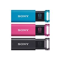 SONY USB3.0対応 ノックスライド式USBメモリー 8GB 3色 キャップレス お買得3個パック (USM8GU 3C)画像