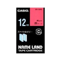 CASIO ネームランド用スタンダートテープ(赤地・黒文字)8m 12mm (XR-12RD)画像