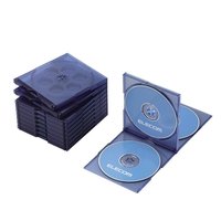 ELECOM CCD-030FCBU CD/DVDケース 標準 4枚収納10パック(クリアブルー) (CCD-030FCBU)画像