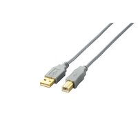 ELECOM USB2-05SV USB2.0ケーブル シルバー(ABタイプ) (USB2-05SV)画像
