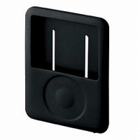 サンワサプライ iPod nanoシリコンケース(ブラック) PDA-IPOD29BK (PDA-IPOD29BK)画像