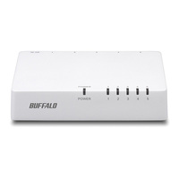 BUFFALO LSW4-TX-5EP/WHD 10/100Mbps対応 スイッチングHub 5ポート ホワイト (LSW4-TX-5EP/WHD)画像