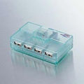ELECOM U2H-G4SCR マグネットUSB2.0 HUB(ガラス) (U2H-G4SCR)画像
