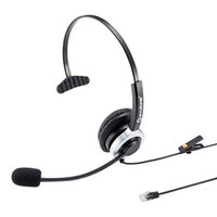サンワサプライ 電話用ヘッドセット(片耳タイプ) MM-HSRJ02 (MM-HSRJ02)画像