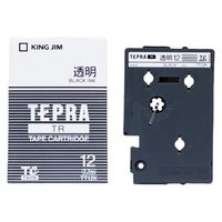 KING JIM TRテープ透明ラベル/黒 (TT12K)画像