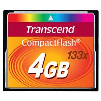 Transcend 4GB CF CARD (133X、 TYPE I ) TS4GCF133 (TS4GCF133)画像