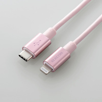 ELECOM USB C-Lightningケーブル/準高耐久/1.0m/ピンク (MPA-CLPS10PN)画像