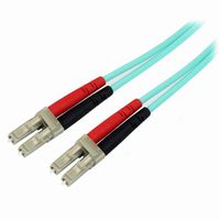 StarTech 光ファイバーケーブル 10m アクア光パッチコード2芯LC-LCコネクタ (A50FBLCLC10)画像