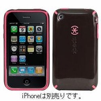 Speck iPhone CandyShell – DarkHeart Black (Blackish Red/Neon Pink) (SPK-IPH3G-CNDY-DKBK)画像