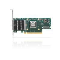 Mellanox ConnectX-6 VPI adapter card, 100Gb/s (HDR100, EDR IB and 100GbE), dual-port QSFP56, PCIe3.0/4.0 x16, tall bracket (MCX653106A-ECAT-SP)画像