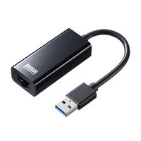 サンワサプライ USB-CVLAN1BKN USB3.2-LAN変換アダプタ(ブラック) (USB-CVLAN1BKN)画像