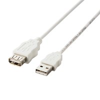 ELECOM EU RoHS準拠 USB2.0延長ケーブル A/0.5m ホワイト USB-ECOEA05WH (USB-ECOEA05WH)画像