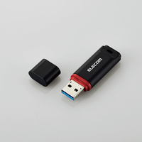 ELECOM USBメモリー/USB3.2(Gen1)/キャップ式/復旧サービス付/16GB/ブラック (MF-DRU3016GBKR)画像