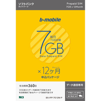 日本通信 b-mobile 7GB×12ヶ月SIM(SB)申込パッケージ (BS-IPP-7G12M-P)画像