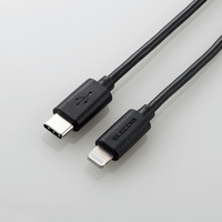 ELECOM USB C-Lightningケーブル/やわらか/0.7m/ブラック (MPA-CLY07BK)画像