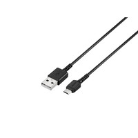 BUFFALO BU2AMBS20BK USB2.0 A to microBラバーブッシュスリムケーブル2.0m (BU2AMBS20BK)画像