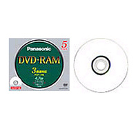 パナソニック LM-HC47LW5 DVD-RAM 3倍速5枚組プリンタブルカートリッジ無し (LM-HC47LW5)画像