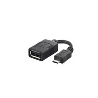 USB変換アダプター USB-microB:USB-Aメス ブラック画像