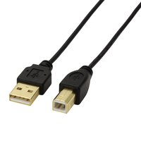 ELECOM USB2-X25BK 極細USBA-Bケーブル (USB2-X25BK)画像
