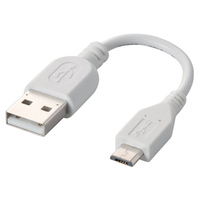 ELECOM 充電専用 Micro-USBケーブル/0.1m/ホワイト MPA-AMBC01WH (MPA-AMBC01WH)画像
