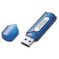 ELECOM USB3.0/2.0 セキュリティ機能付USBメモリ/スタンダードモデル/8GB/ブルーシルバー (MF-AU308GBS)画像