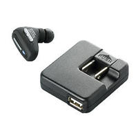 ヘッドセット Bluetooth 2.1 超コンパクト ACアダプタ付 黒