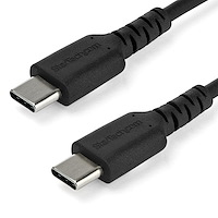 StarTech 1m USB Type-C ケーブル ブラック USB 2.0準拠データ&充電ケーブル (RUSB2CC1MB)画像