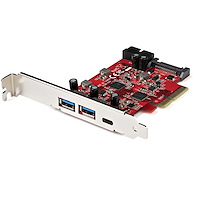 StarTech 5ポート増設PCI Expressインターフェースカード/10Gbps USB 3.1 Gen2/1x USB-C、2x USB-A、2x 内部UBSポート(5Gbps)/USB-C対応PCIコントローラ (PEXUSB312A1C1H)画像
