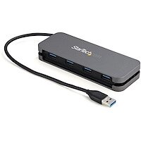 4ポートUSB 3.0ハブ/USB-A-4x USB-A/SuperSpeed 5Gbps USB 3.1 Gen 1対応Type-Aハブ/USBバスパワー/28cmケーブル画像