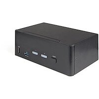 StarTech 2ポートHDMIモニター2台対応KVMスイッチ/HDMI 2.0(4K60Hz、HDR)対応 PC切替器/2ポートUSB 3.0ハブ(5Gbps)、4ポートUSB HID、オーディオポート搭載/ホットキー & 押しボタン切替 (SV231DHU34K6)画像