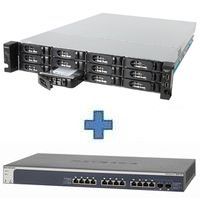 NETGEAR 【アカデミック限定】ReadyNAS4220 36TB NAS + 12ポート 10GbEスイッチ セットモデル (RN422X123/XS712T/A)画像